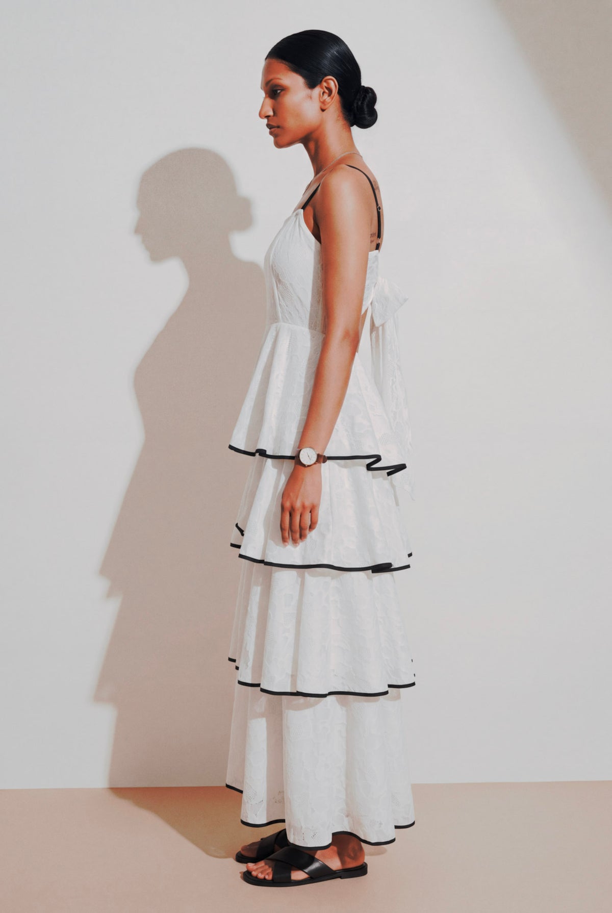 Step Tiered Midi Dress