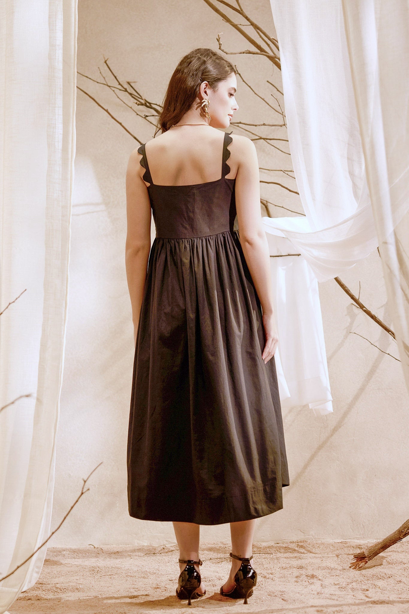 The Scallop Midi Dress