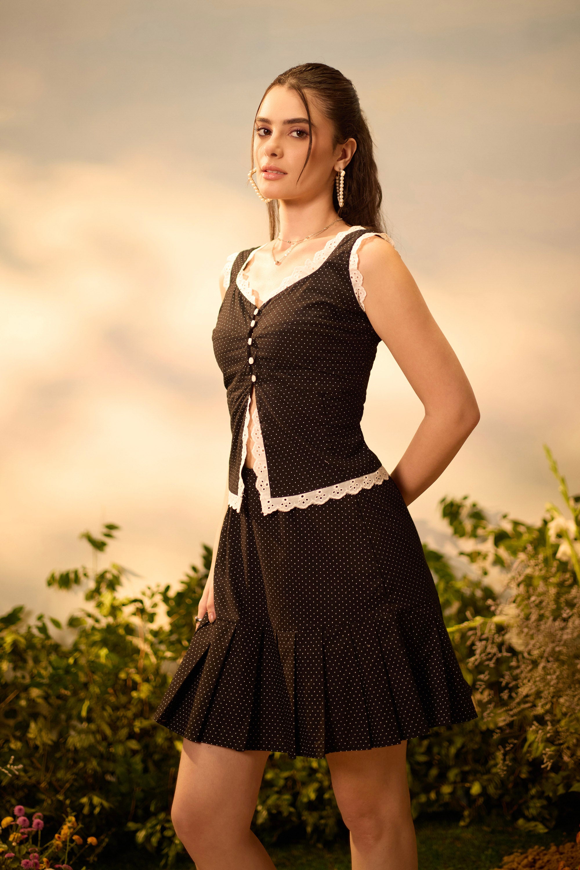 Black Polka Dot Co-ord Set