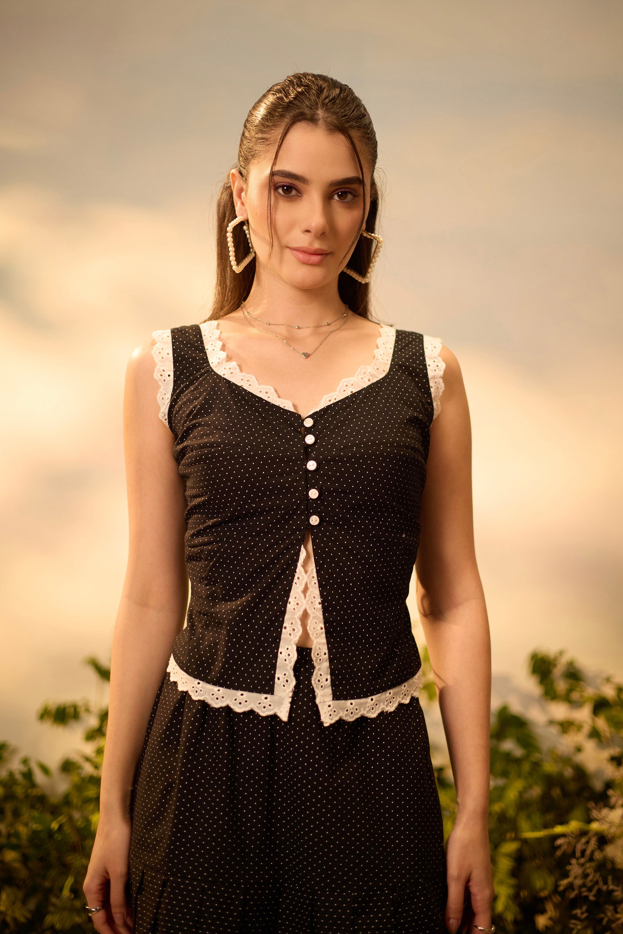 Noir Polka Dot Co-ord Set