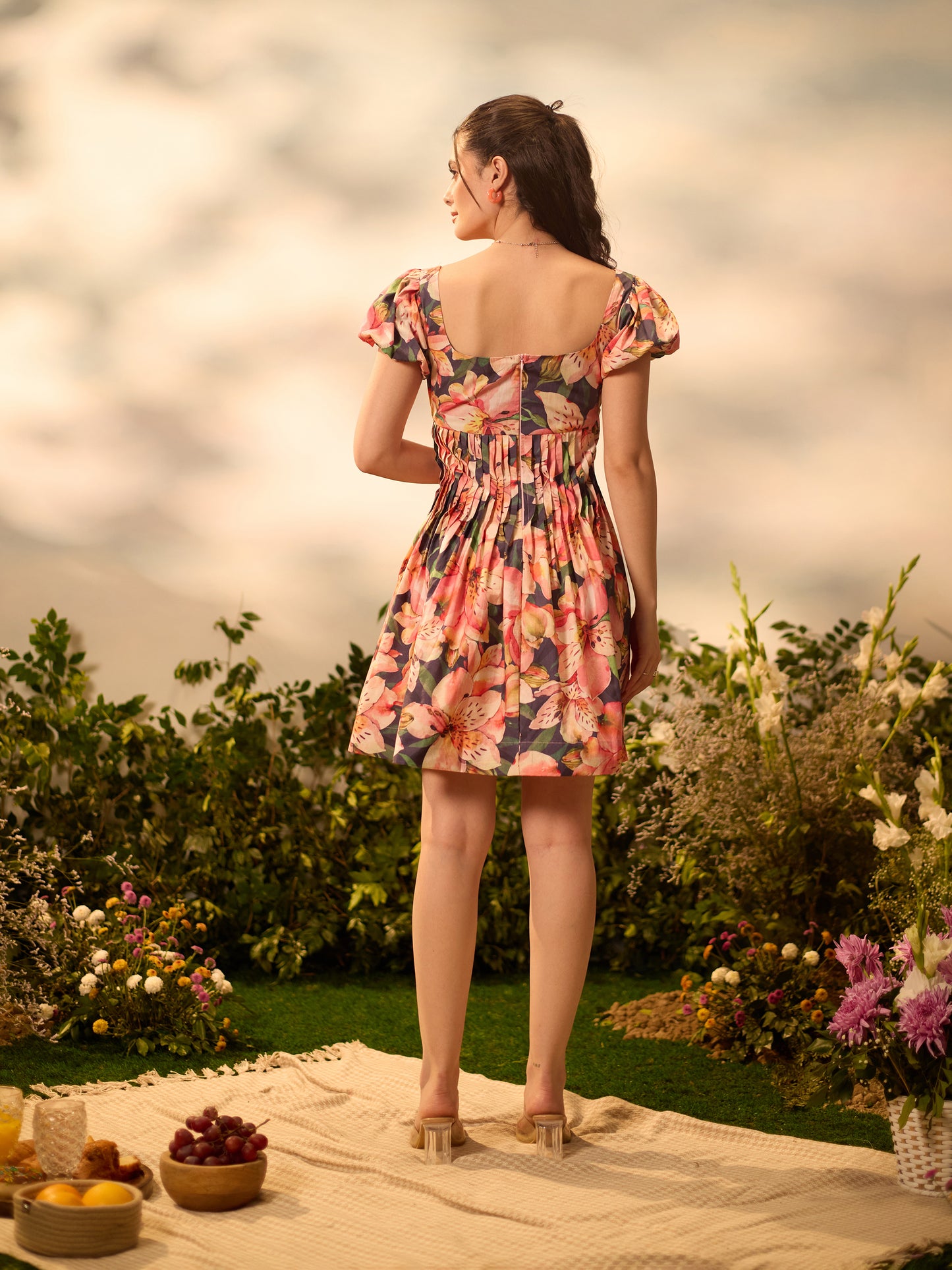 Peony Meadow Mini Dress