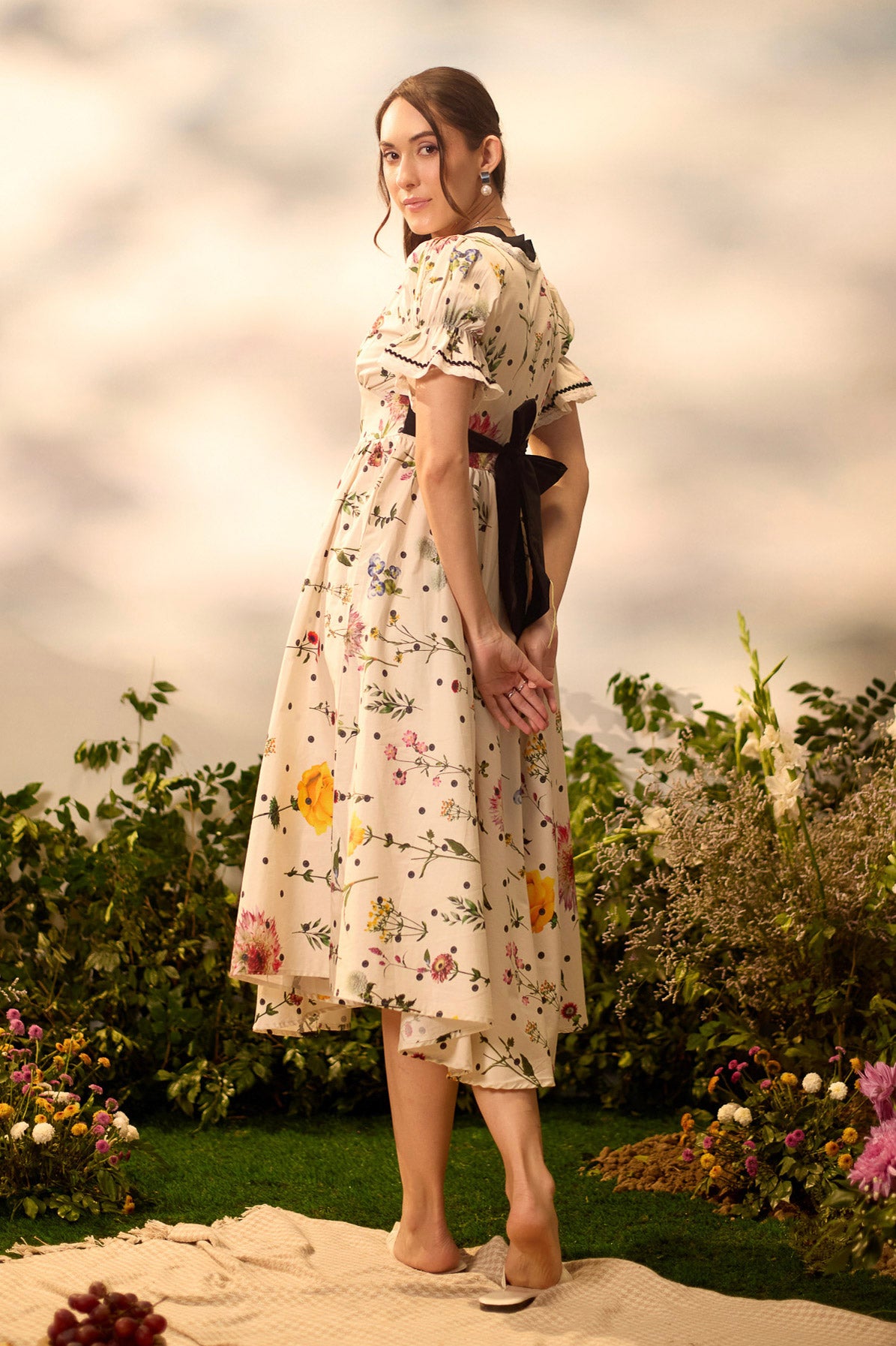 Sunflower Tie Back Midi Dress