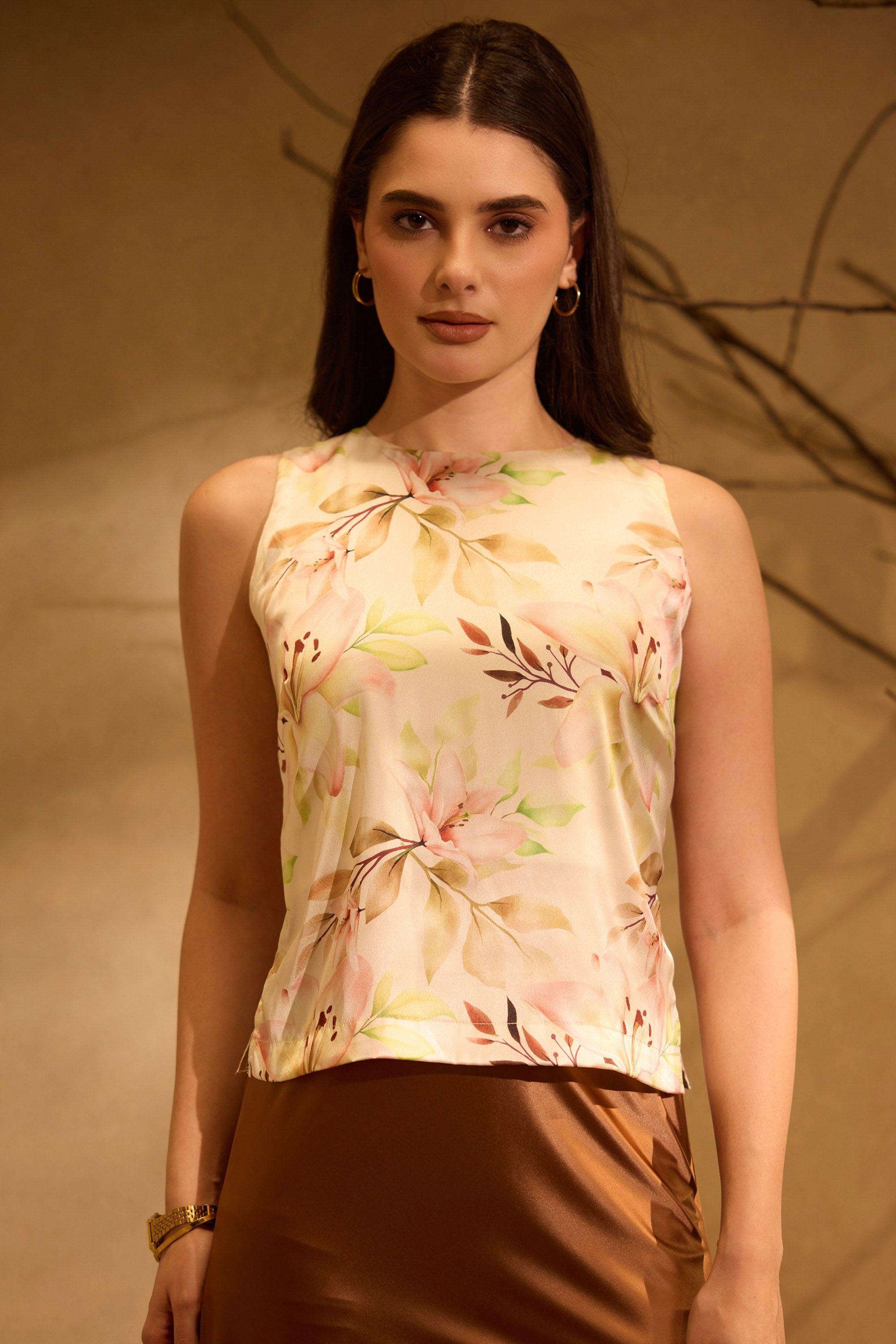 Mocha Flora Top