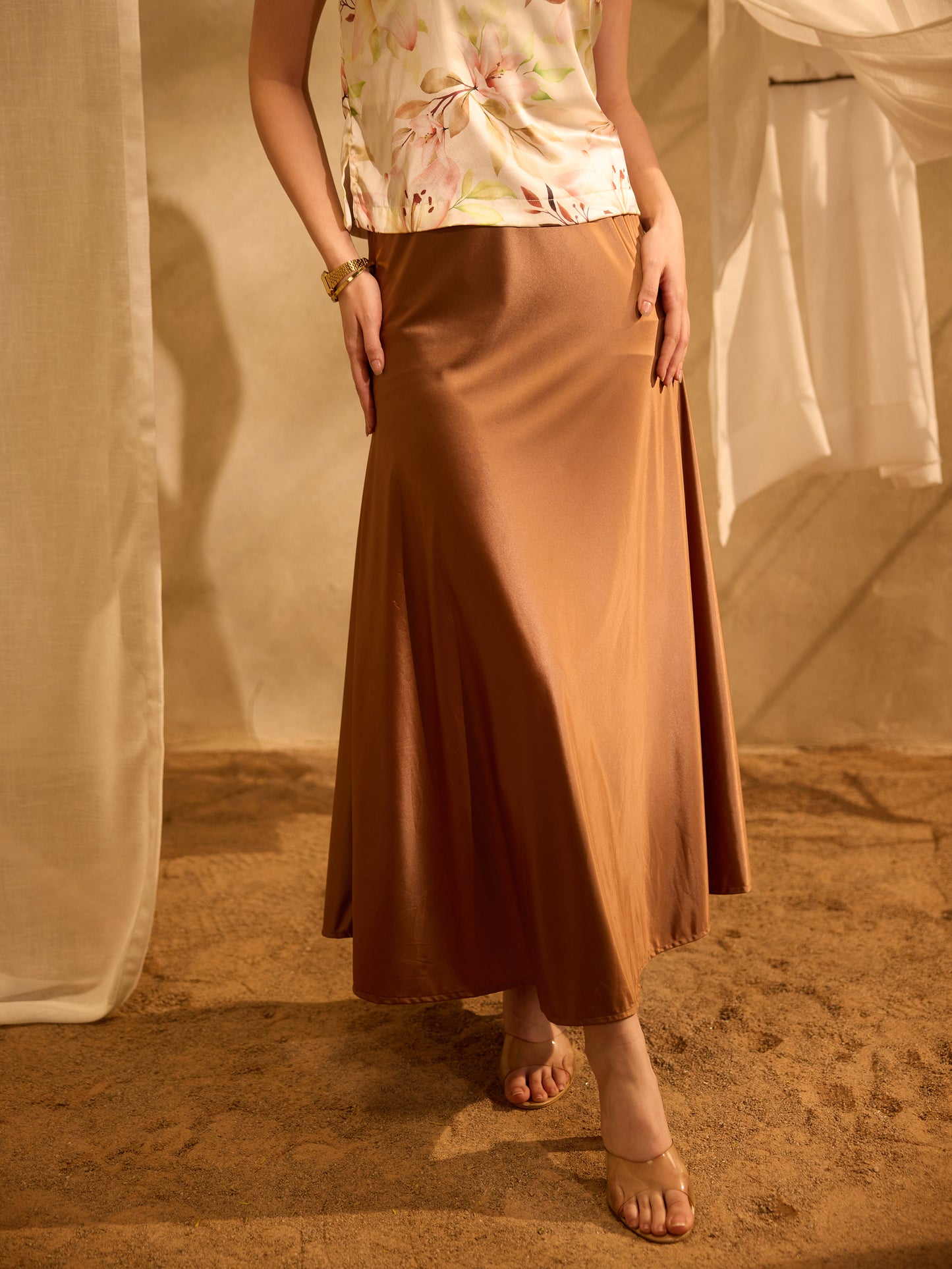 Mocha Flora Co-ord Set