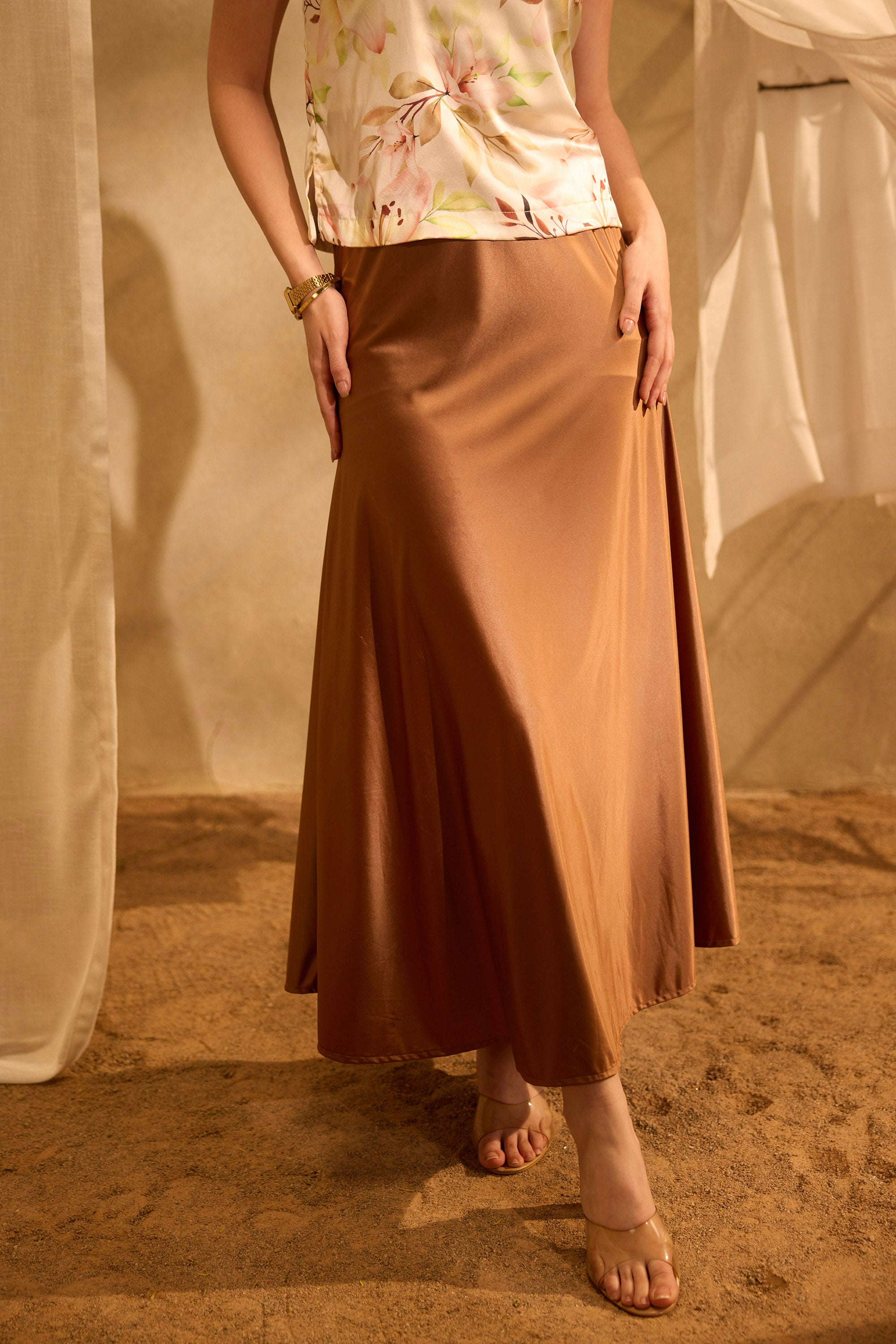 Mocha Flora Skirt