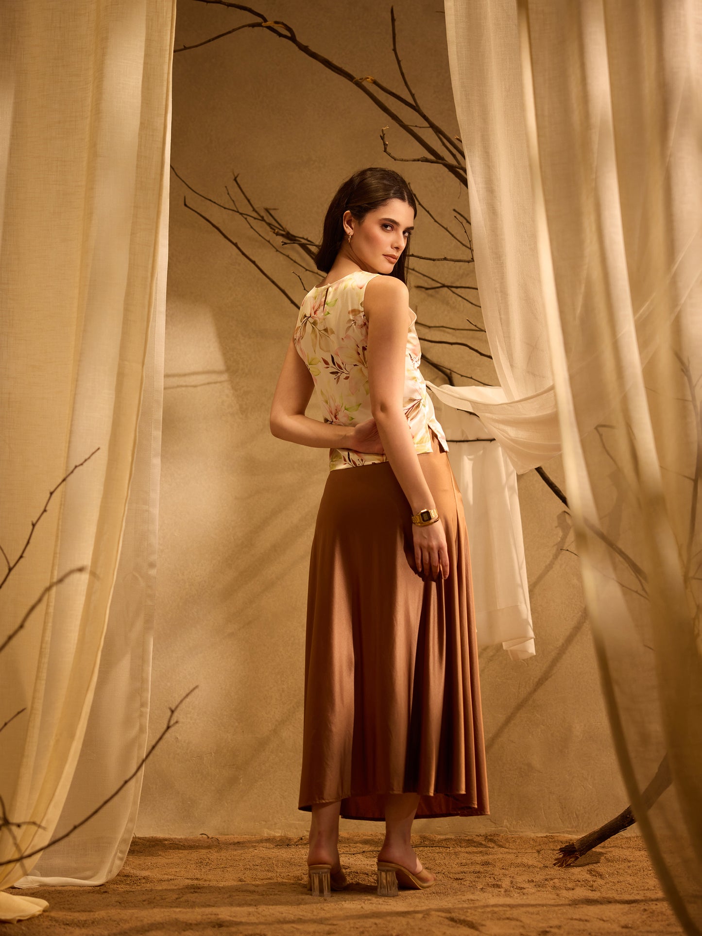 Mocha Flora Co-ord Set